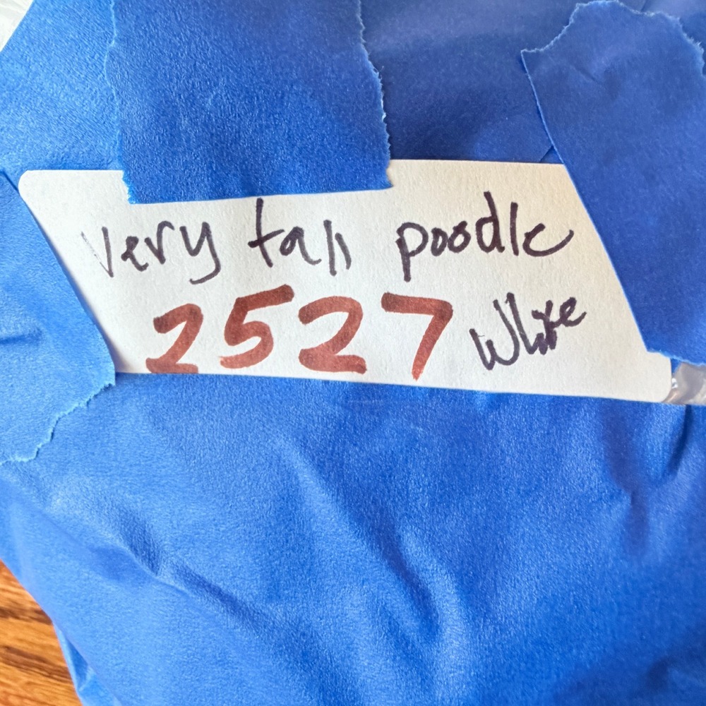 Vintage TALL White Ceramic Poodle Figurine Dog Japan Mid Century 10.5 Inch 2527 - Picture 11 of 11